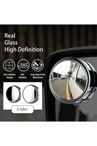 Kör Nokta Ayna Seti 2'li Araç 360 Oynar Oto Kör Nokta Aynası Dikiz Arka Yan Görüş Güvenlik Aynası