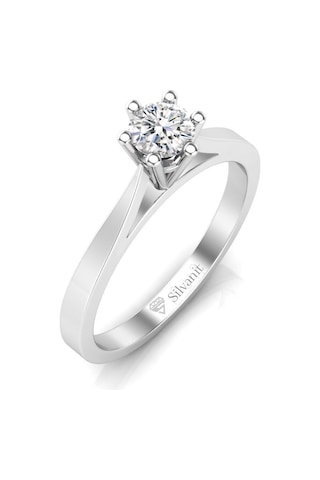 0,40 Karat F Renk Uluslararası Sertifikalı Pırlanta Tektaş Yüzük (464659359)