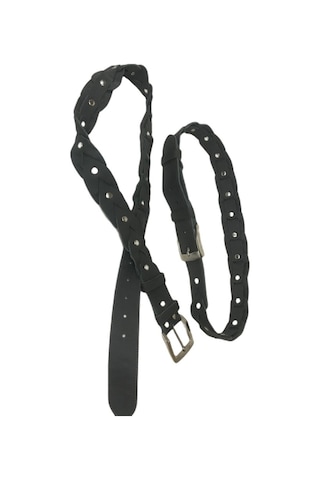 Gerçek Deri 4 Cm Eninde Gri Kadın Kemeri Gri