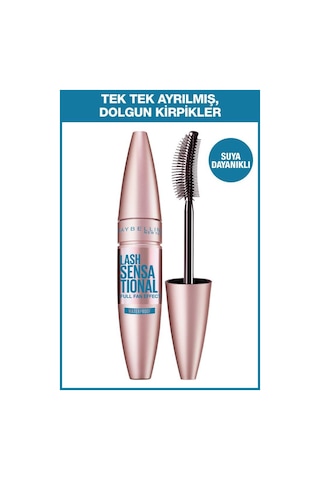 Maybelline New York Lash Sensational Yelpaze Etkili Suya Dayanıklı Maskara Siyah + Mini Likit Mat Ruj 20 Pioneer