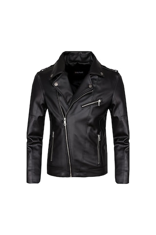 Çapraz Fermuar Erkek Deri Ceket