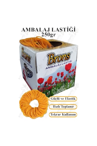 Ambalaj Lastiği 250 Gr 1 Paket Brons Para Lastigi Paket Lastiği Kopmaz %100 Kauçuk Elastik Kaliteli