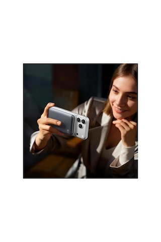 Mc-2431 Metaair Qi2.2 25w 10000mah 35w Ultra Ince Metal Manyetik Kablosuz Powerbank Siyah