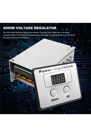 4000 W 220 V Ac Scr Voltaj Regülatörü Dimmer Elektrik Motoru Hız Sıcaklık Kontrol Cihazı Su Isıtıcı Küçük Motorlar İçin