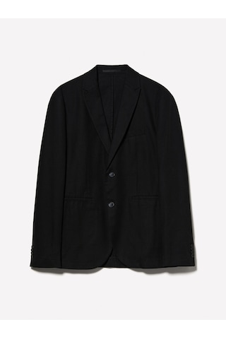 Sisley %100 Pamuk Şerit Cep Detaylı Rahat Kesim Kruvaze Ceket Erkek Siyah Ceket - 324a2wmdsw020