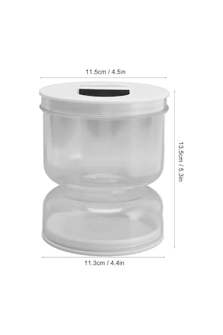 Geeksen "pratik Saklama Kavanozu - Hava Geçirmez Kapaklı, Islak-kuru Ayırma Özellikli" Şeffaf