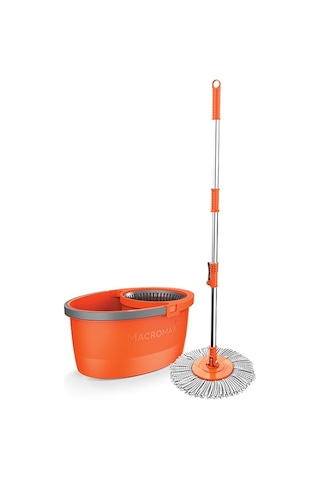 Macromax Focus Black Otomatik Temizlik Seti + 3 Lü Mercan Sünger Hediye Döner Başlıklı Mikrofiber Mop