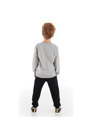 Denokids Cesur Erkek Çocuk Eşofman Takımı - Gri - Siyah