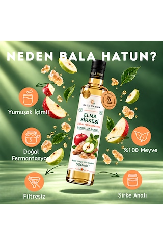 Bala Hatun Sandaloz Sakızlı Elma Sirkesi 500ml