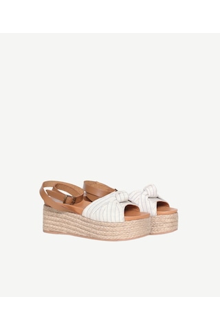Yargıcı Kumaş Bantlı Espadril Sandalet 26ykay4021x 057 Taba