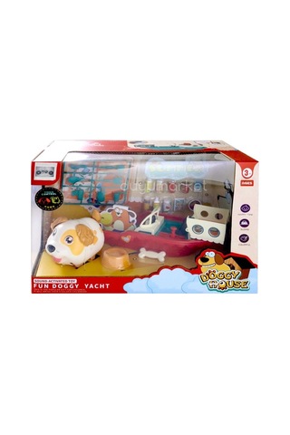 Sesli Sevimli Köpek Ve Eğlenceli Tekne Set - Sarı
