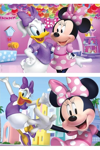 Educa 2x50 Parça Kız Çocuk Disney Minnie Mouse Puzzle/yapboz - 4-6 Yaş 1 Adet