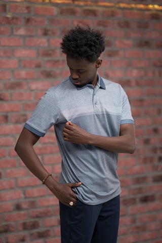 Advante Regular Fit Likralı Pano Desenli Polo Yaka T-shirt Lacivert