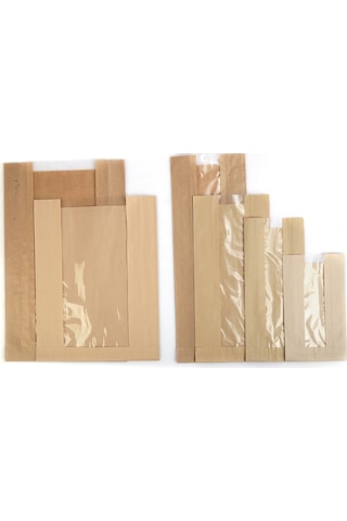 Anadolu Kağıtçılık Pencereli Şamua Kraft Kese Kağıdı 10 Kg 15 Cm X 41 Cm