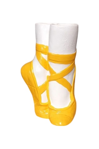 Uretti - Ayşe 7362 El Yapımı Balerin Ayakkabısı Dekoratif Biblo / Vazo - 15 X 9 Cm 1 Adet