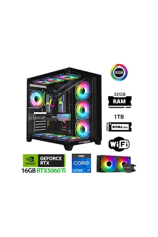 Xaser Lexus X720 i7-14700F 32 GB 1 TB SSD 16 GB RTX5060Ti Masaüstü Oyuncu Bilgisayarı