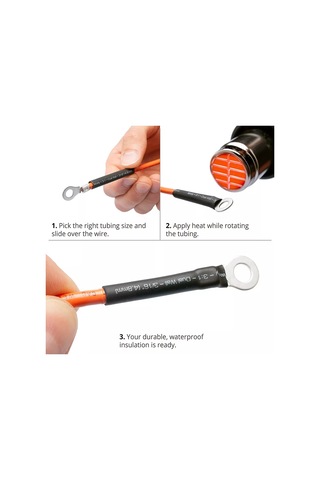 Kvt Siyah Yapışkanlı Isıyla Daralan Boru Ø4/1 Isı Daralması 208772502