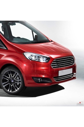 S-Dizayn  Ford Courier Krom Ön Tampon Çıta 2 Prç 2014-2017