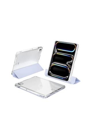 Apple Uyumlu iPad Air 13 2024 Kılıf Magnetik Ayrılabilen Airbagli Redclick Kalem Bölmeli Tablet Kılıfı