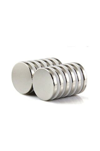 10 Adet 20mm X 2mm Yuvarlak Güçlü Neodyum Mıknatıs Magnet