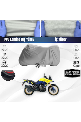 Suzukı V-strom 800 De Motosiklet Brandası Arka Çanta Uyumlu Beden Motosiklet Branda