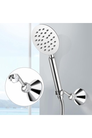 Standart Duş Hortumu İçin Krom Kaplı Ayarlanabilir Duş Başlığı Tutucusu Diğer