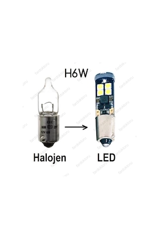 Fardoktoru H6W Led Beyaz Işık Oto Park Ampulü Fx30