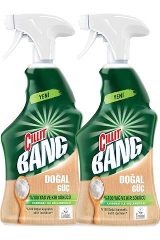 Cillit Bang Doğal Güç Mutfak Temizleyici %100 Yağ ve Kir Sökücü Karbonatlı Sprey 2 x 750 ML