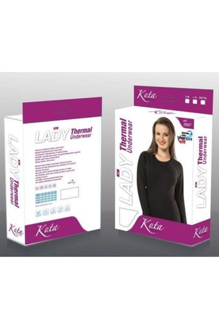 Kadın Siyah Termal İçlik Alt Üst Set Siyah