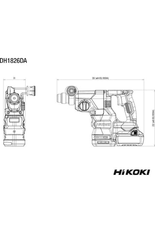 Hikoki Kırıcı Delici Matkap - 18v - 3.2 J - Dh1826da - Aküsüz