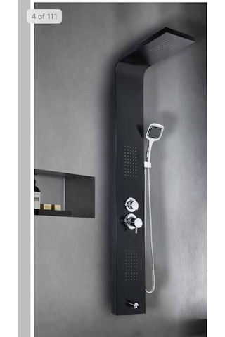 Sam Banyo Kuğu Duş Paneli Siyah