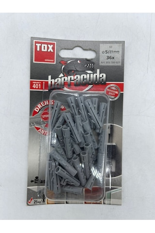 Tox Barracuda Plastik Dübel 5X25 Mm 36 Adet