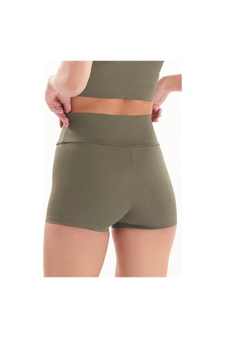 Josejuan Kadın Mini Spor Şort Tayt Yüksek Bel Sıkılaştırıcı 7400-haki Haki