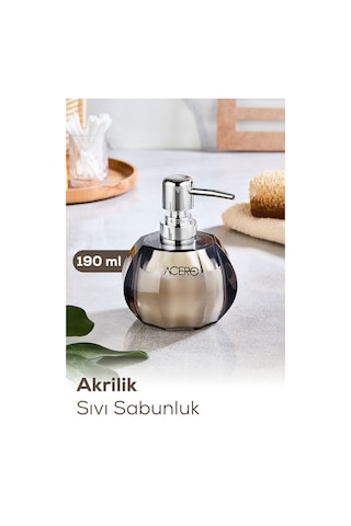 Vienev Akrilik Sıvı Sabunluk 190 Ml Şeffaf 1998 Şeffaf