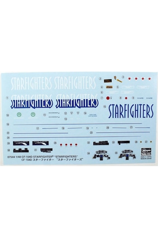 Hasegawa 7544 1/48 Ölçek, Cf-104d Starfighter Starfighters , Savaş Uçağı Plastik Model Kiti-58225