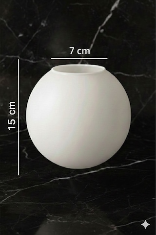 Livora Lighting Beyaz Rengi 15 Cm Glop Fanus Avize Camı Beyaz Beyaz