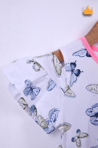 Babyhola Kız Bebek Bayramlık Kelebek Baskılı Elbise 947235 001