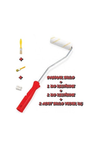 Yağli Boya Rulo Set - Rulo + 1 No -2 No Kestirme + 2 Adet Yedek