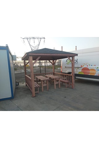 Şen Mobilya Bahçe Çardağı Bahçe Kamelyası P050 Maun