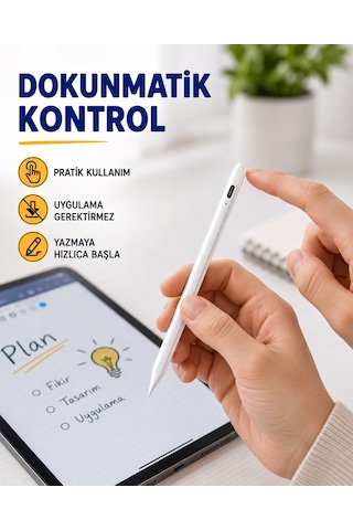 Yüksek Hassasiyetli Eğim Sensörlü Dijital Kalem Usb-c Hızlı Şarjlı Yeni Nesil Belirtilmemiş