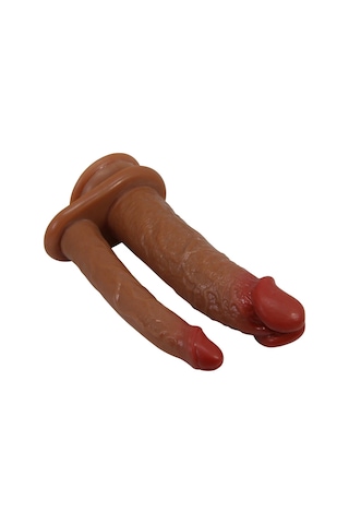 Odins Shop Belden Bağlamalı Çift Taraflı Ten Hassasiyetinde Vantuzlu Realistik Çatal Dildo - Goran