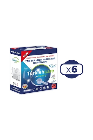 Turkishcare Toz Bulaşık Makinesi Deterjanı 6 x 40 Yıkama