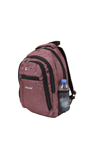 Escape Esc 307 Çizgili Polyester Kumaş Sırt Çantası Gül Kurusu Gülkurusu