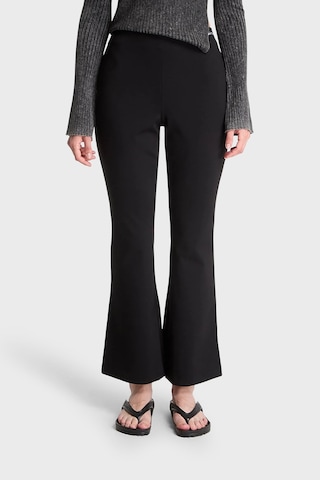 Calvin Klein Logolu Flare Fit Yüksek Bel Pantolon Lv047g632gub1 Bayan Pantolon Lv047g632g Ub1 Siyah