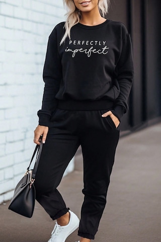 Perfectly Baskılı Eşofman Takımı Siyah