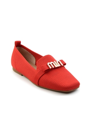 Bambi Kırmızı Kadın Loafer Ayakkabı K01327020382 Kırmızı
