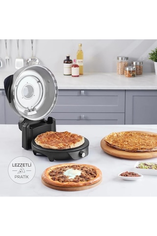 Karaca Gastro 10 In1 Pizza Mk. Biodiamond Matte Black New Pizza Makinesi