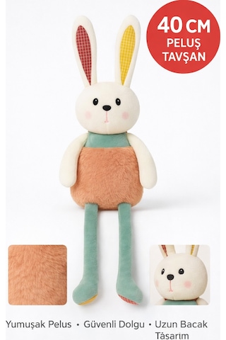 40 Cm Uzun Bacaklı Tavşan Peluş Oyuncak Yumuşak Peluş, Dekor Ve Uyku Arkadaşı Diğer