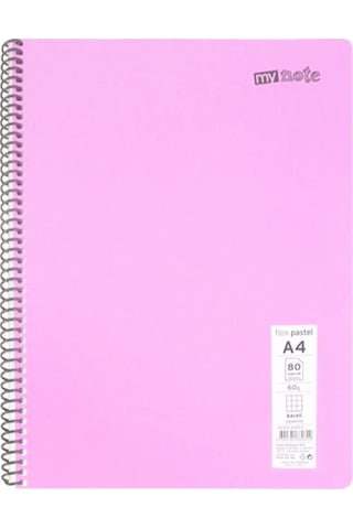 Mynote Flex Pastel A4 120 Yaprak Spiralli Çizgili Defter