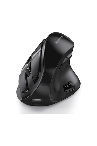 Dikey Ergonomik Şarj Edilebilir Sessiz Mouse Bluetooth+2.4g Kablosuz